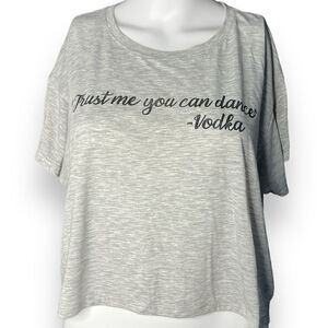 Chillionaire Trust me you can dance short sleeve cropped shirt Grey size XS